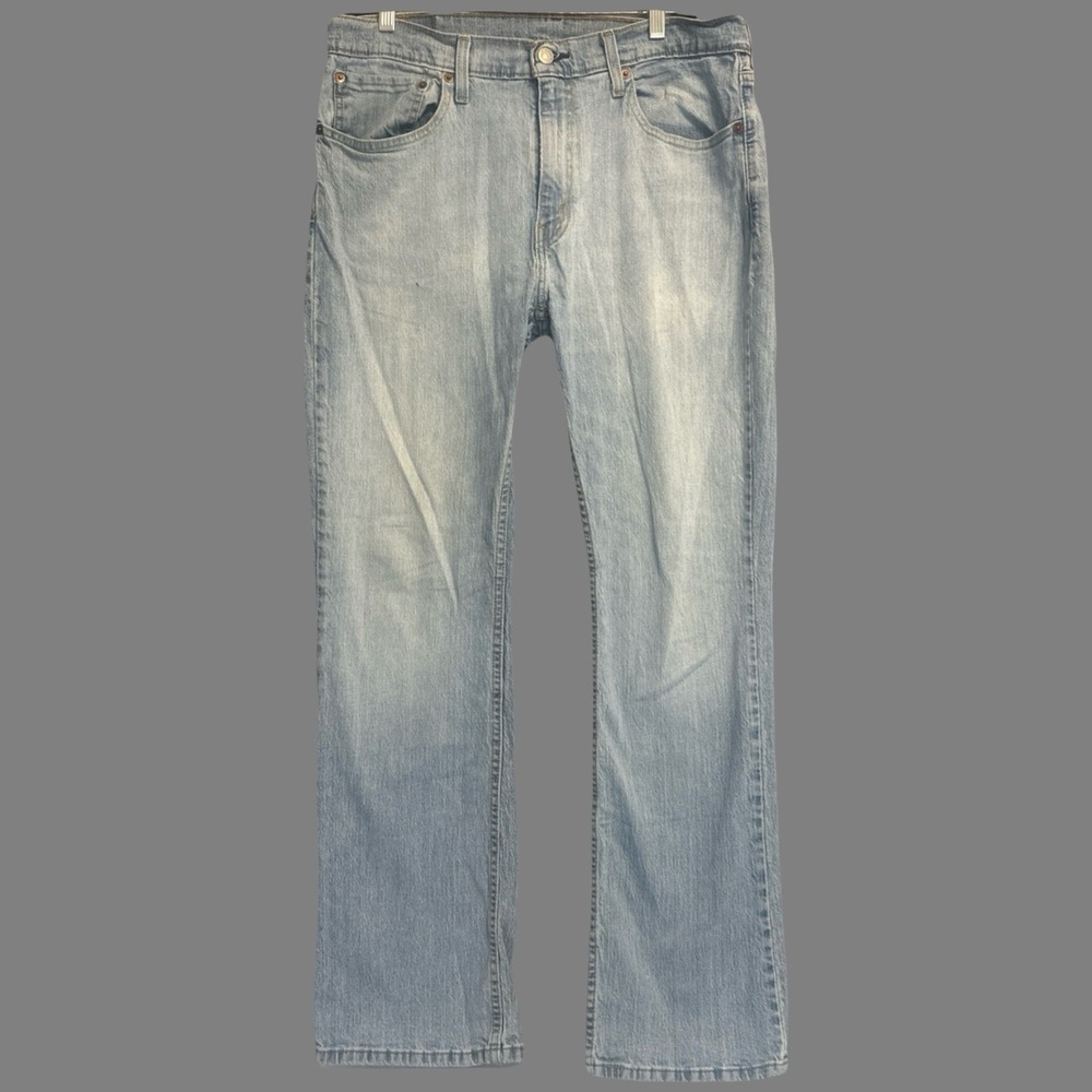 Levis 527 Bootcut Jeans Mens 34x32 Blue Light Wash Denim Cowboy Western Rodeo